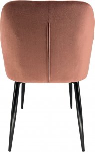 Fabryka Mebli Akord 2x Welurowe krzesło tapicerowane pikowane glamour SJ.030 Różowe 9