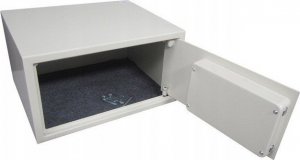 Smith&Brown Sejf mechaniczny na zamek szyfrowy z pokrętłem biały SNBSSM-01 3