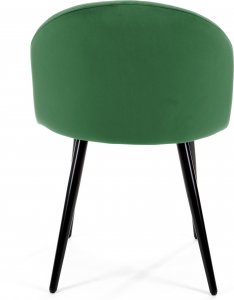 Fabryka Mebli Akord 4x Welurowe krzesło tapicerowane pikowane glamour SJ.077 Butelkowa Zieleń 6