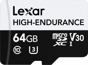 Karta Lexar Lexar | Flash Memory Card | High-Endurance | 64 GB | microSDHC | Flash memory class UHS-I 1