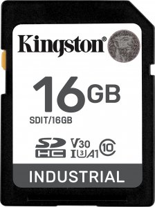 Karta Kingston KINGSTON 16GB SDHC Industrial -40C to 85C C10 UHS-I U3 V30 A1 pSLC 1