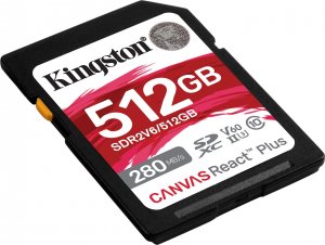Karta Kingston Canvas React Plus SDXC 512 GB Class 10 UHS-II/U3 V60 (SDR2V6/512GB) 2