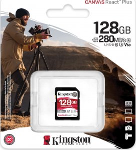 Karta Kingston Canvas React Plus SDXC 128 GB Class 10 UHS-II/U3 V60 (SDR2V6/128GB) 3