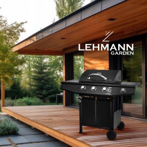 Lehmann Texas 3+1 Grill ogrodowy gazowy 8.4 kW 32.5 cm x 53 cm 2