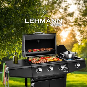 Lehmann Texas 3+1 Grill ogrodowy gazowy 8.4 kW 32.5 cm x 53 cm 3
