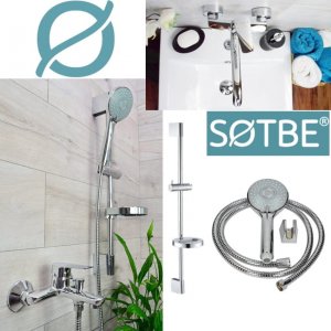 Sotbe SOTBE GAULA bateria wannowa ścienna + bateria umywalkowa ścienna 2