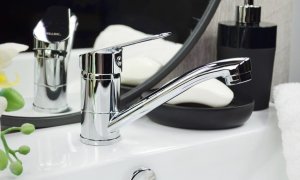 Sotbe SOTBE GAULA bateria wannowa ścienna + bateria umywalkowa obrotowa 4