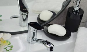 Sotbe SOTBE GAULA bateria wannowa ścienna + bateria umywalkowa obrotowa 8