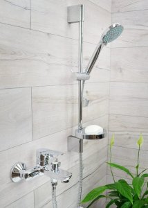 Sotbe SOTBE INARI bateria wannowa ścienna + bateria umywalkowa z wyciąganą wylewką 7