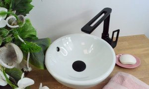 Sotbe SOTBE LOFT SVART bateria wannowa ścienna + wysoka bateria umywalkowa ruchoma 14