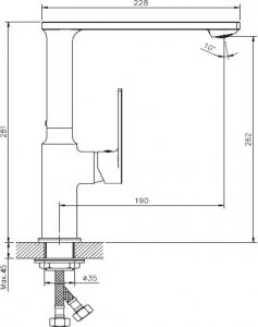 Sotbe SOTBE LOFT SVART bateria wannowa ścienna + wysoka bateria umywalkowa ruchoma 7