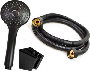 Sotbe SOTBE LOFT SVART Zestaw bateria prysznicowa + bateria umywalkowa wysoka + drążek prysznicowy 80cm 12