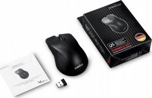 Mysz Perixx Mysz bezprzewodowa Perixx PERIMICE-621 optyczna 1600dpi 2.4 GHz, czarna, silent, cicha, bezklikowa 3