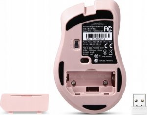 Mysz Perixx Mysz bezprzewodowa Perixx PERIMICE-621 optyczna 1600dpi 2.4 GHz, różowa, silent, cicha, bezklikowa 3