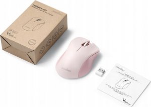 Mysz Perixx Mysz bezprzewodowa Perixx PERIMICE-621 optyczna 1600dpi 2.4 GHz, różowa, silent, cicha, bezklikowa 4