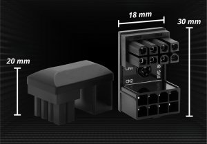EZDIY-FAB Adapter Wtyczka kątowy złącze 8 PIN 180 stopni EZDIY-FAB RVS 6