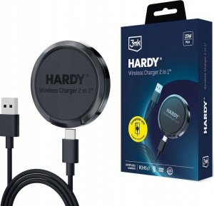 Ładowarka 3MK 3mk Hardy Wireless Charger 2in1 15W czarna 1