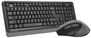 Klawiatura + mysz A4Tech A4tech FGS1035Q, bezprzewodowy biurowy zestaw klawiatura z myszą, szary 3