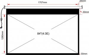Ekran do projektora Art ART ELECTRIC SCREEN 84inch 127x170cm with remote control EA-84 4:3 7