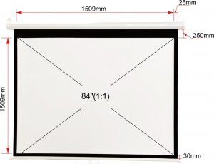 Ekran do projektora Art ART HAND SCREEN 84inch 213x213cm MA-84 1:1 5