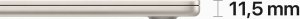 Laptop Apple Apple MacBook Air - M2 | 15,3" | 24GB | 1TB | Mac OS | Księżycowa Poświata 3