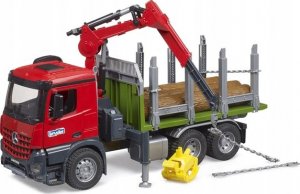 Bruder Ciężarówka Mercedes Benz Arocs z dźwigiem do przewozu drewna + 3 kłody (GXP-882721) 4