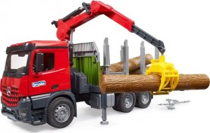 Bruder Ciężarówka Mercedes Benz Arocs z dźwigiem do przewozu drewna + 3 kłody (GXP-882721) 6