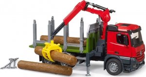Bruder Ciężarówka Mercedes Benz Arocs z dźwigiem do przewozu drewna + 3 kłody (GXP-882721) 9