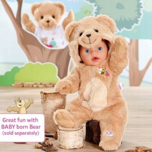 Zapf Baby Born Strój niedźwiedzia śpioszki z kapturem 4