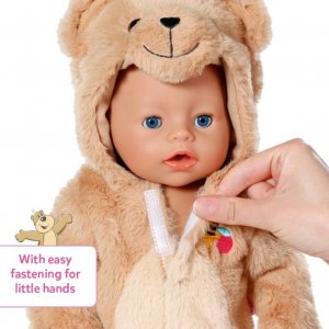 Zapf Baby Born Strój niedźwiedzia śpioszki z kapturem 7