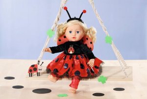 Zapf Ubranko Sukienka Biedronka z legginsami Dolly Moda Baby Born 7