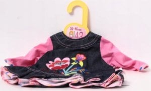 Zapf Sukienka jeansowa Dolly Moda dla lalki Baby Born 43 cm 1