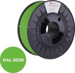 C-Tech C-TECH Tisková struna (filament) PREMIUM LINE, ASA, luminiscenční zelená, RAL6038, 1,75mm, 1kg 1