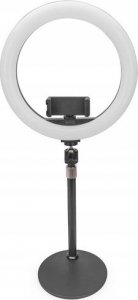 Wizualizer Lamex Lampa pierścieniowa DIGITUS LED RING 10" wysuwany statyw, uchyt na telefon, pilot, USB 2m 1