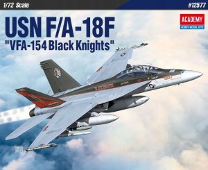 Academy Model plastikowy Samolot USN F/A-18F VFA-154 Black Kinghts 1/72 1