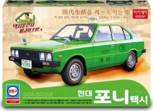 Academy Model plastikowy Hyundai Pony gen. 1 Taxi 1/24 1