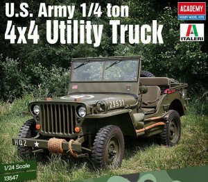 Academy Model plastikowy U.S. Army 1/4 ton 4x4 Utility Truck 1/24 1
