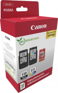 Tusz Canon Ink Cartridge + Photo Paper Value Pack | PG-510/CL-511 | Ink cartridge/Paper kit | Colour (cyan, magenta, yellow) 2