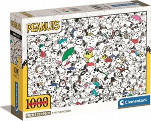 Clementoni Puzzle 1000 elementów Compact Impossible Peanuts 1