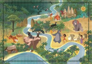 Clementoni Puzzle 1000 elementów Compact Story Maps The Hungle Book 2
