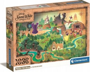 Clementoni Puzzle 1000 elementów Compact Story Maps Królewna Śnieżka 1