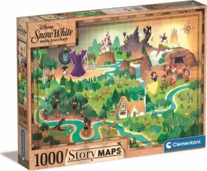 Clementoni Puzzle 1000 elementów Story Maps Królewna Śnieżka 1