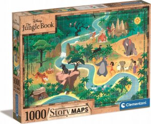 Clementoni Puzzle 1000 elementów Story Maps Księga Dżungli 1
