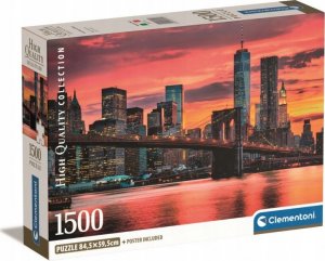 Clementoni Puzzle 1500 elementów Compact East River at Dusk 1