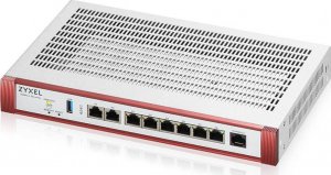 Zapora sieciowa ZyXEL Zyxel USG FLEX200 HP Series, User-definable ports with 1*2.5G, 1*2.5G( PoE+) & 6*1G, 1*USB (device only) 2