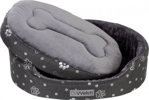 Welsti Owalne legowisko kojec dla psa Welsti szary futerko M 58x47 wigofil 3
