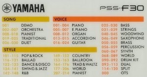 Yamaha Yamaha PSS-F30 - Keyboard 5