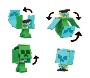 Figurka Mattel Minecraft Flippin' Figs Creeper z transformacją 2w1 (HTL46) 6