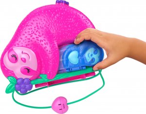 Figurka Mattel Polly Pocket Kompaktowa Torebka Rodzina Leniwców Zestaw (HRD40) 4