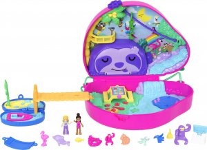 Figurka Mattel Polly Pocket Kompaktowa Torebka Rodzina Leniwców Zestaw (HRD40) 5